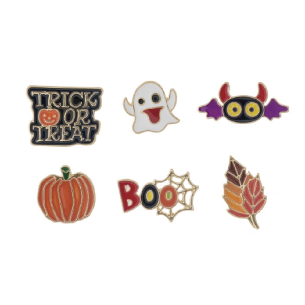 Enamel Halloween Pins - Set of 6